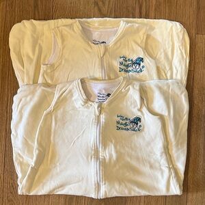 Baby Merlin’s Magic Dreamsack Sleep Sack - Set of 2 Yellow with Blue Logo NWOT